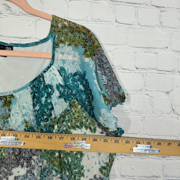 Fairy Ruffle Blouse Women Plus Size 2X Grunge Artsy Retro Layered Stretch Top - Picture 6 of 10